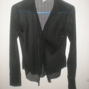 TEA Brand  Shirt  Top  Blouse NWOT  Black Size Small